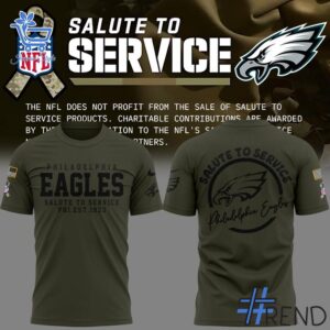 A timeless essential that elevates every outfit: 1 Philadelphia Eagles Salute to Service Hoodie.