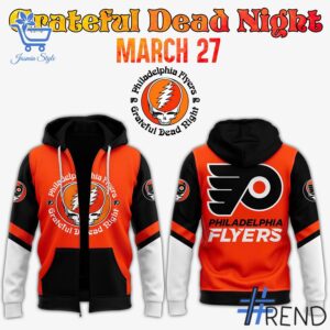 Sleek 1 Philadelphia Flyers 2025 Grateful Dead Night Hoodie that complements both casual and streetwear styles.
