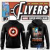Sleek 1 Philadelphia Flyers x 2025 Marvel Super Hero Hoodie that complements both casual and streetwear styles.