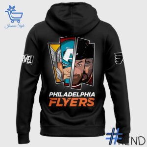 Sleek 3 Philadelphia Flyers x 2025 Marvel Super Hero Hoodie that complements both casual and streetwear styles.