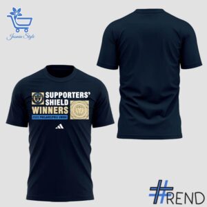 Philadelphia Union Supporters Shield Winners Tshirt brings a fresh edge to your everyday outfit.