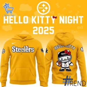 Premium quality and sleek design of Pittsburgh Steelers Hello Kitty hoodie.