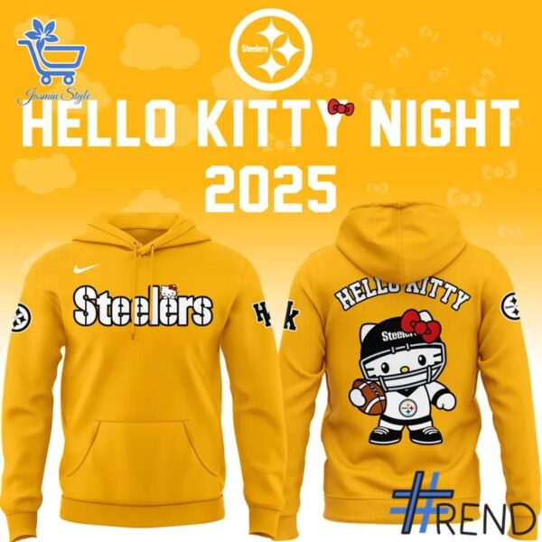 Premium quality and sleek design of Pittsburgh Steelers Hello Kitty hoodie.