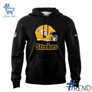 Eye-catching 2 Pittsburgh Steelers Yellow Helmet Hoodie designed to upgrade your everyday outfit.