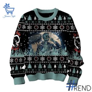Sleek 2 Queens Of The Stone Age Christmas Sweater that complements both casual and streetwear styles.