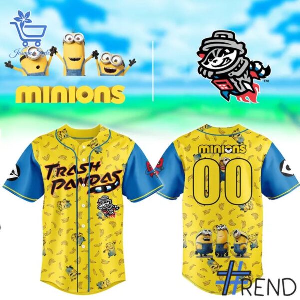 Express your true style with Rocket City Trash Pandas x Minions Jersey.