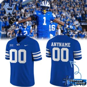 Royal BYU Football Cougars Football Jersey brings a fresh edge to your everyday outfit.