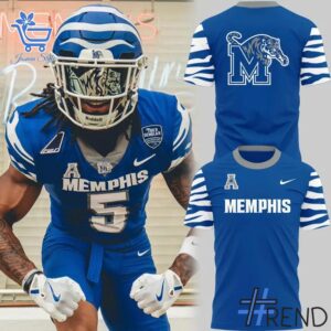 Fresh seasonal style featuring Royal Memphis Tigers Football Gameday T Shirt.