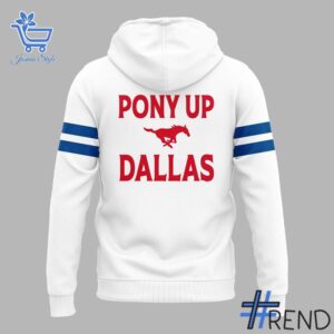 Eye-catching 3 SMU Mustangs Football White Out Hoodie designed to upgrade your everyday outfit.
