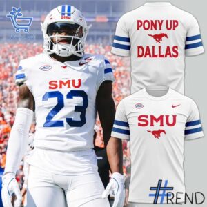 Eye-catching 4 SMU Mustangs Football White Out Hoodie designed to upgrade your everyday outfit.