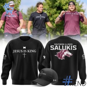 High-quality 2 Saluki Football Jesus Is King 2025 Hoodie that brings your outfit to life.
