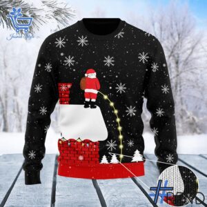 Express your true style with Santa Pee Christmas Sweater.