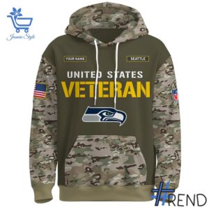 A timeless essential that elevates every outfit: 2 Seattle Seahawks US Veteran 2025 camo Hoodie.