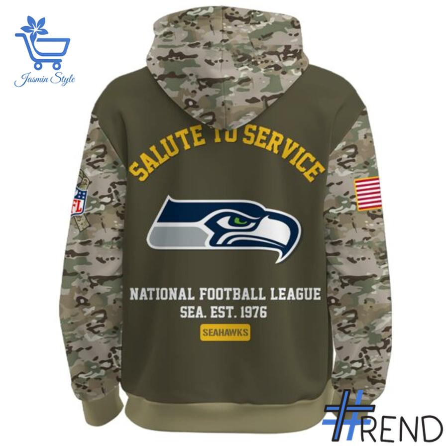 A timeless essential that elevates every outfit: 3 Seattle Seahawks US Veteran 2025 camo Hoodie.