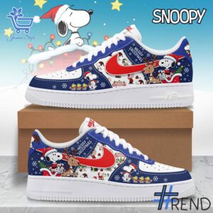 A timeless essential that elevates every outfit: 1 Snoopy Christmas Merry Snoopmas Air Force Shoes.
