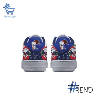 A timeless essential that elevates every outfit: 2 Snoopy Christmas Merry Snoopmas Air Force Shoes.