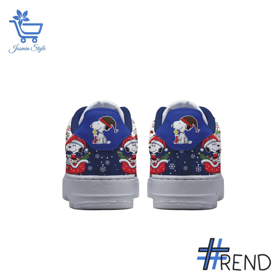 A timeless essential that elevates every outfit: 2 Snoopy Christmas Merry Snoopmas Air Force Shoes.