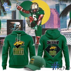 Sleek 1 South Florida Bulls football 2025 Robo Bull Hoodie that complements both casual and streetwear styles.