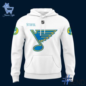 Fresh seasonal style featuring St Louis Blues Fanatics White Away Premium Hoodie.