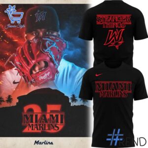 Premium quality and sleek design of Stranger Things Miami Marlins Shirt.