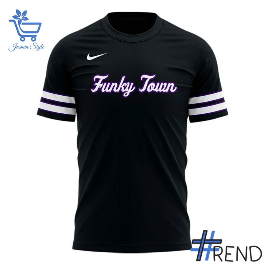 A timeless essential that elevates every outfit: 2 TCU Horned Frogs Football Funky Town T shirt.