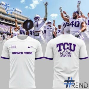 Fresh seasonal style featuring TCU Horned Frogs Football White Out T shirt.
