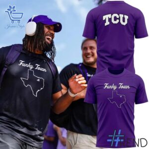 Premium quality and sleek design of TCU Horned Frogs Funky Town Shirt.