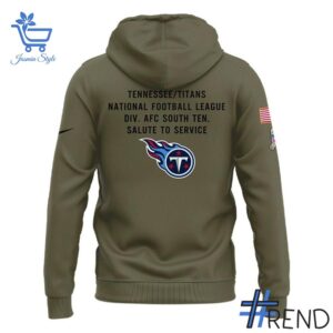 Eye-catching 3 Tennessee Titans Salute To Service Hoodie designed to upgrade your everyday outfit.