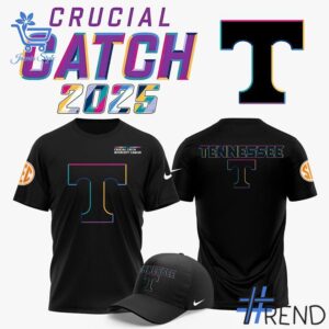 Sleek 2 Tennessee Volunteers Football 2025 Crucial Catch Hoodie that complements both casual and streetwear styles.
