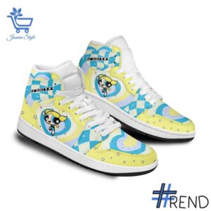 Sleek 2 The Powerpuff Girls Bubbles Air Jordan 1 that complements both casual and streetwear styles.