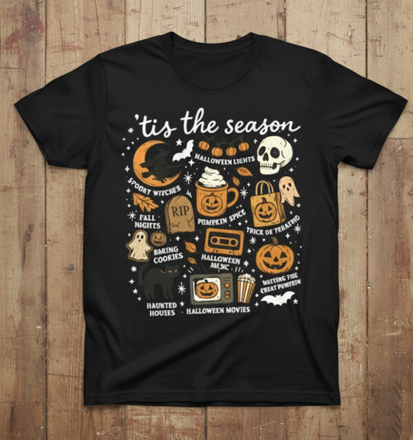 Fresh seasonal style featuring Tis The Season Halloween Shirt.