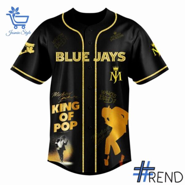 Fresh seasonal style featuring Toronto Blue Jays Michael Jackson Baseball Jersey.