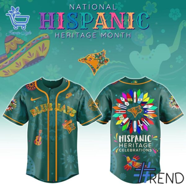 Premium quality and sleek design of Toronto Blue Jays National Hispanic Heritage Month Jersey.
