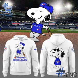 Premium quality and sleek design of Toronto Blue Jays Peanuts Snoopy Hoodie.