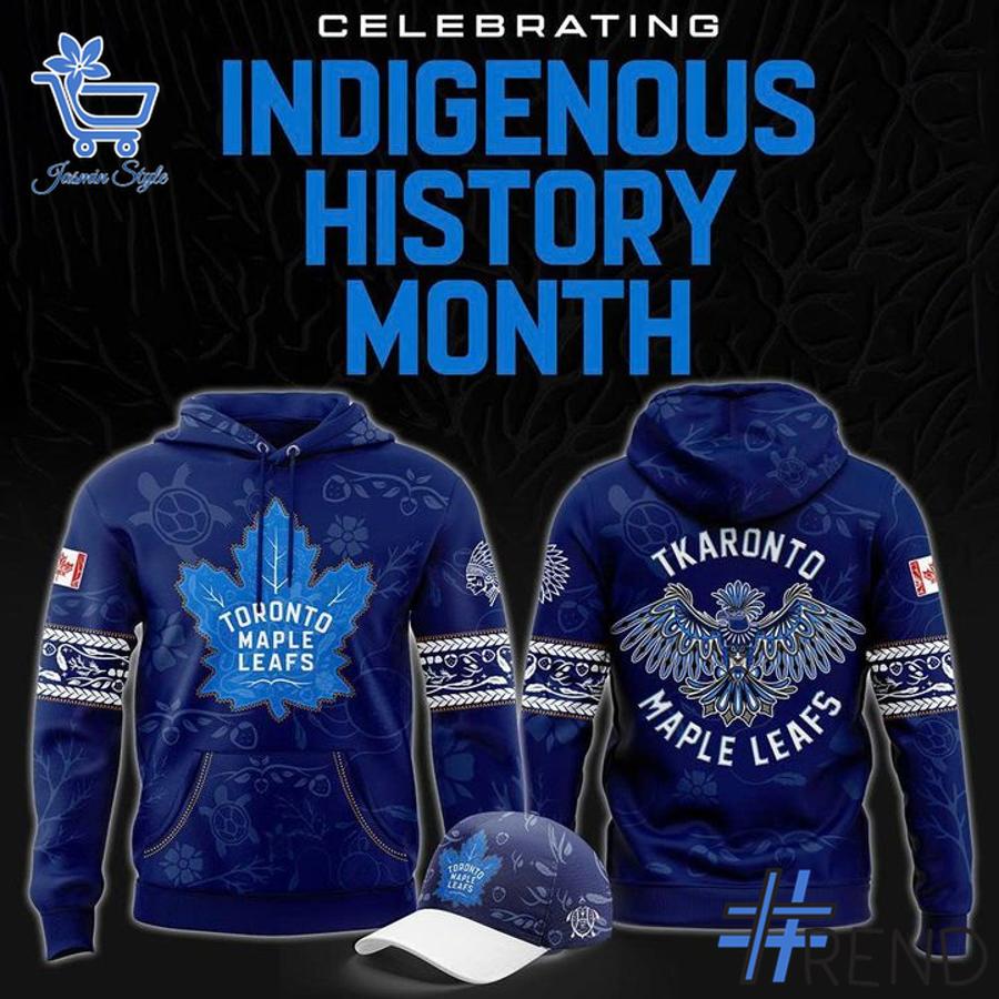 Sleek 1 Toronto Maple Leafs 2025 Indigenous History Month Hoodie that complements both casual and streetwear styles.