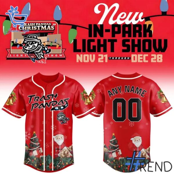 The latest design trend captured perfectly in 1 Trash Pandas 2025 Christmas Light Night Jersey.