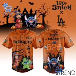 Premium quality and sleek design of Trick or Treat Los Angeles Dodgers Baseball Jersey.