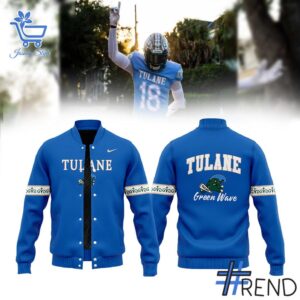 Sleek 1 Tulane Green Wave First City Edition Uniform 2025 Baseball Jacket with bold design accents and flawless fit.