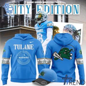 Sleek 4 Tulane Green Wave Football City Edition Hoodie with bold design accents and flawless fit.