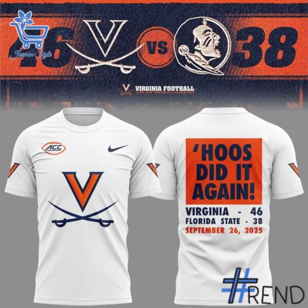 Premium quality and sleek design of Virginia Cavaliers Football HOOS DID IT AGAIN Tshirt.