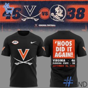 Premium quality and sleek design of Virginia Cavaliers Football HOOS DID IT AGAIN Tshirt.