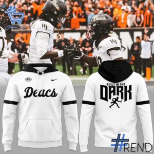 A timeless essential that elevates every outfit: 1 Wake Forest Demon Deacons 2025 Deacs Helmet Wordmark Hoodie.