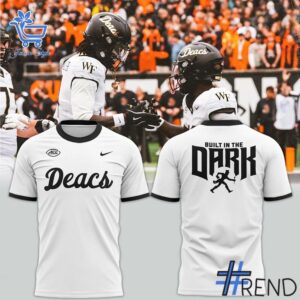 A timeless essential that elevates every outfit: 4 Wake Forest Demon Deacons 2025 Deacs Helmet Wordmark Hoodie.