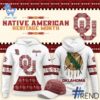 Eye-catching 1 White Oklahoma Football 2025 Native American Heritage Month Hoodie designed to upgrade your everyday outfit.