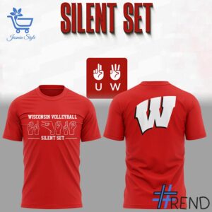 Wisconsin Volleyball Silent Set Shirt brings a fresh edge to your everyday outfit.