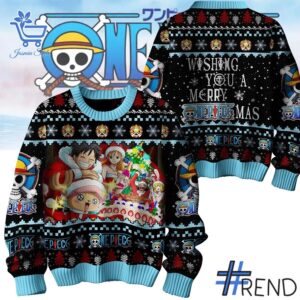 Sleek 1 Wishing you a Merry One Piecemas Sweater that complements both casual and streetwear styles.