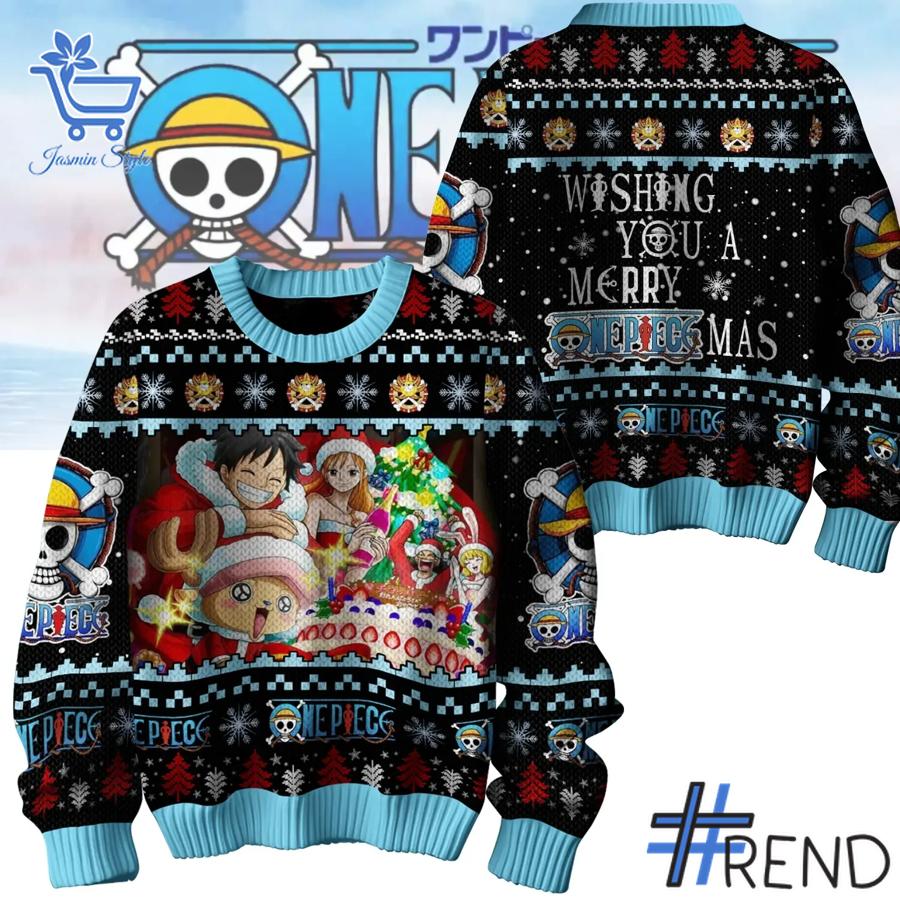 Sleek 1 Wishing you a Merry One Piecemas Sweater that complements both casual and streetwear styles.