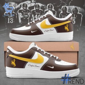 Sleek 1 Wyoming Cowboy Nike Air Force Shoes with bold design accents and flawless fit.