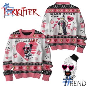 You're a work of art Terrifier Sweater brings a fresh edge to your everyday outfit.