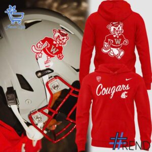 Unique 1 2025 Cougars Retro Logo Washington State Football Hoodie with creative flair and lasting comfort.